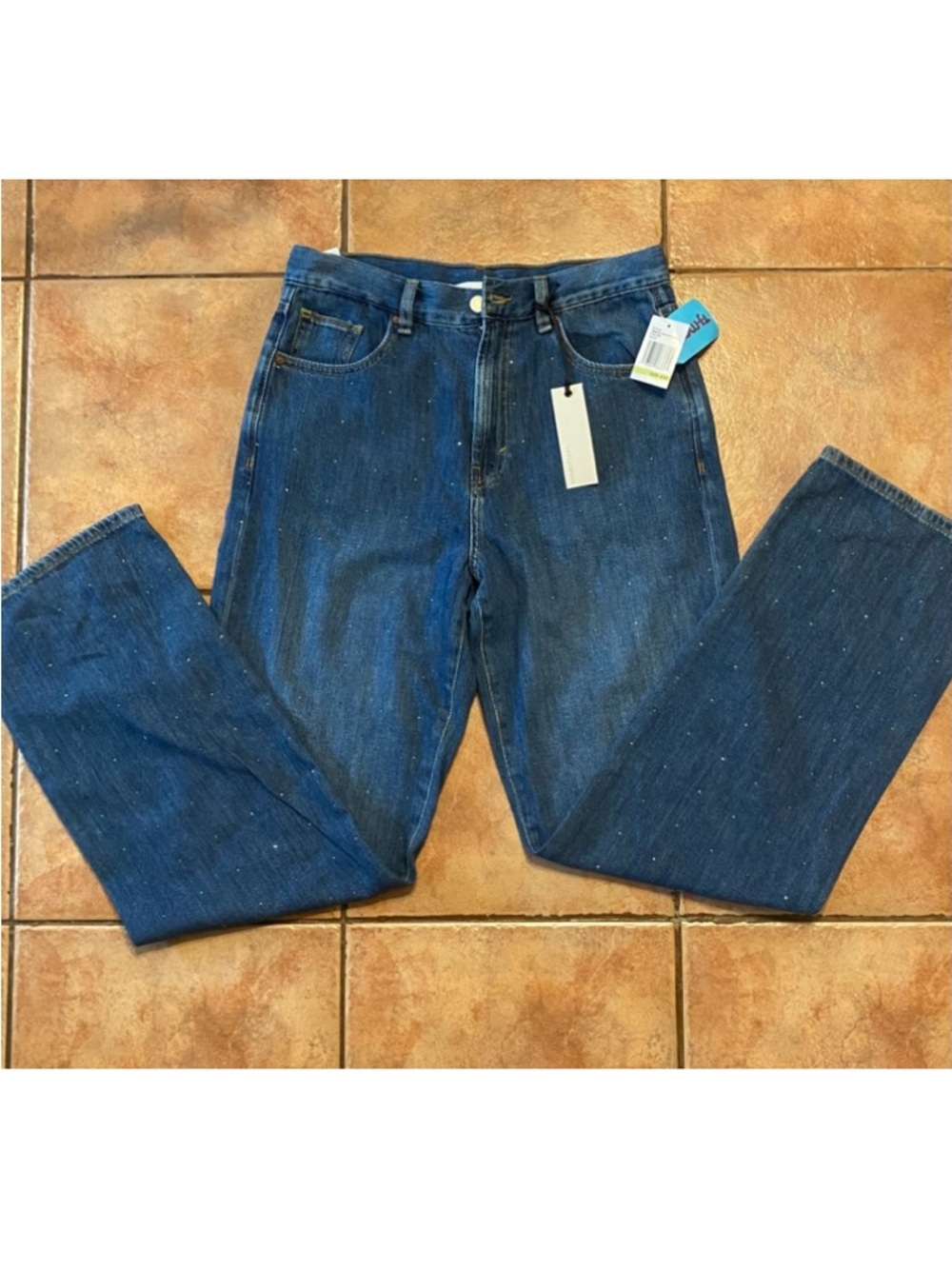 Habitual Nelle Relaxed Straight Leg Studded Jeans 4/27